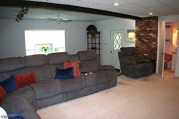 Interior, Living room, Recessed Lighting, Stone Walls