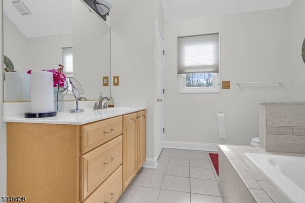 Bathroom, Dual Sink Vanities, Interior, Tile Countertops