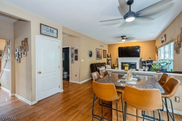 Fireplace, Interior, Wood Texture Flooring