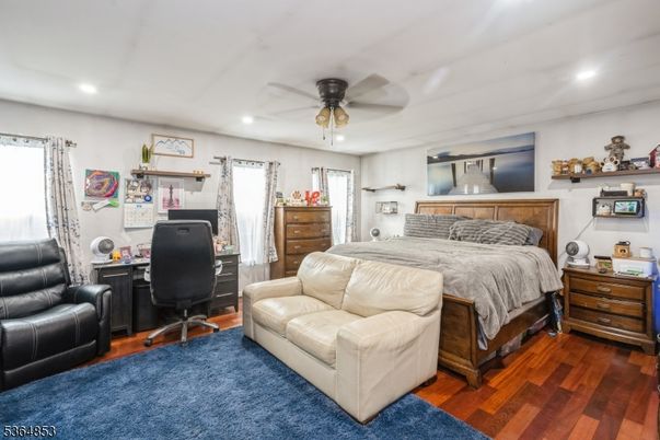 Bedroom, Home Office, Interior, Recessed Lighting, Wood Texture Flooring