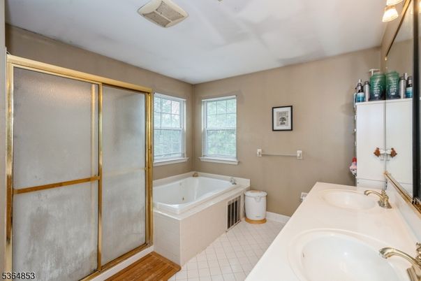 Bathroom, Dual Sink Vanities, Glass Shower, Interior