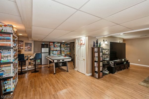 Game Room, Interior, Recessed Lighting, Wood Texture Flooring