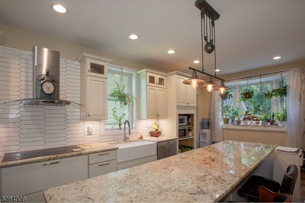 Interior, Kitchen, Pendant Lights, Recessed Lighting, Stainless Steel Appliances
