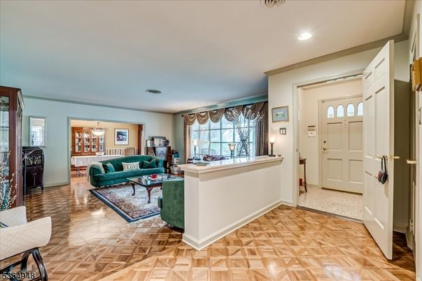 Interior, Living room, Pendant Lights, Recessed Lighting, Wood Texture Flooring