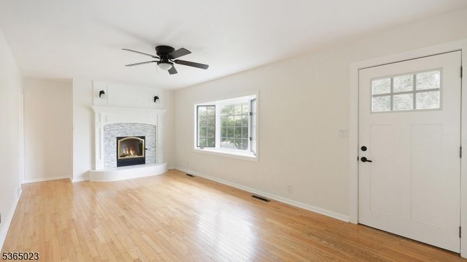 Empty room, Fireplace, Interior, Wood Texture Flooring