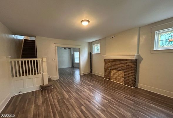 Empty room, Fireplace, Interior, Wood Texture Flooring