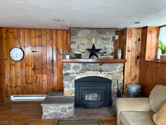Fireplace, Interior, Stone Walls, Wooden Walls