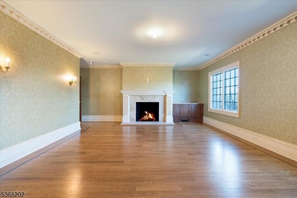 Empty room, Fireplace, Interior, Wood Texture Flooring