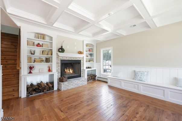 Fireplace, Interior, Wood Texture Flooring, Wooden Walls