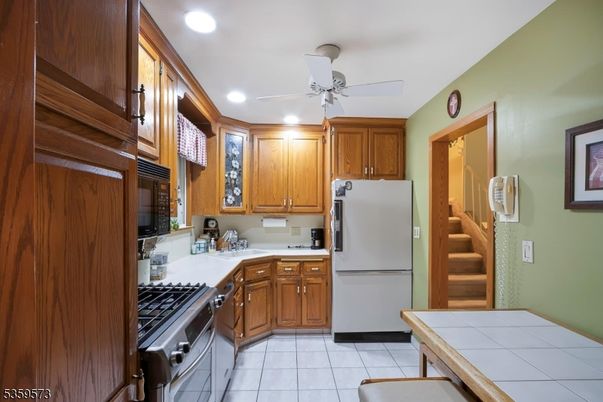 Interior, Kitchen, Recessed Lighting, Tile Countertops