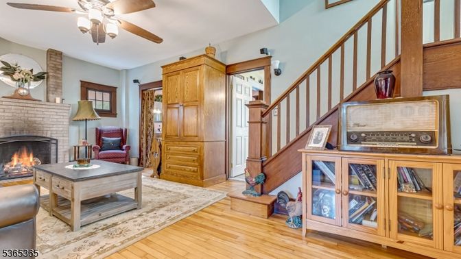 Fireplace, Interior, Wood Texture Flooring