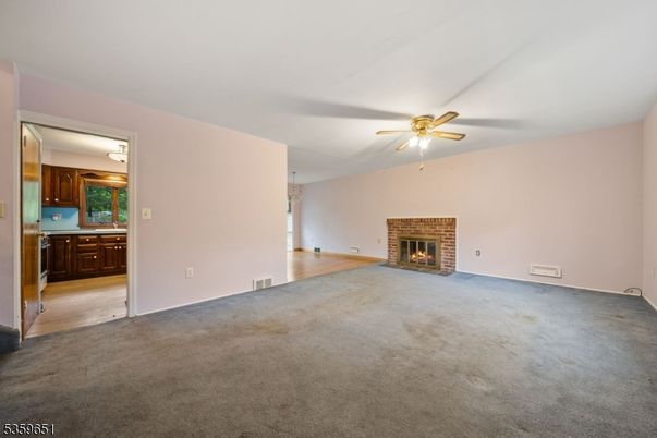 Empty room, Fireplace, Interior