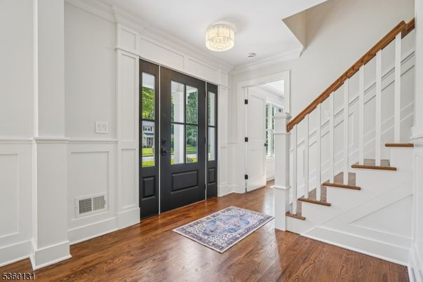 Chandelier, Interior, Wood Texture Flooring