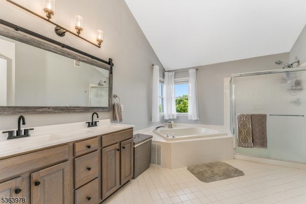 Bathroom, Dual Sink Vanities, Glass Shower, Interior