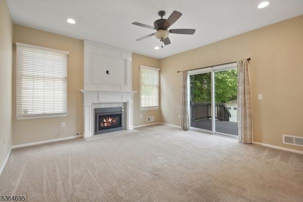 Empty room, Fireplace, Interior, Recessed Lighting