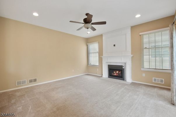 Empty room, Fireplace, Interior, Recessed Lighting