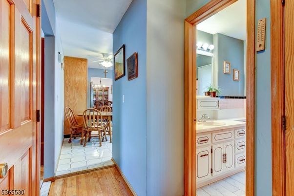 Bathroom, Chandelier, Dining room, Interior, Wood Texture Flooring