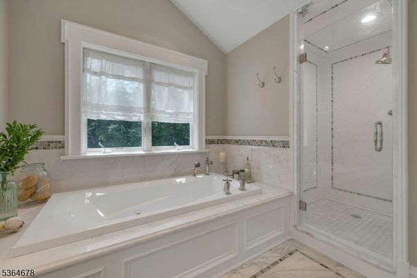 Bathroom, Glass Shower, Interior, Marble, Recessed Lighting