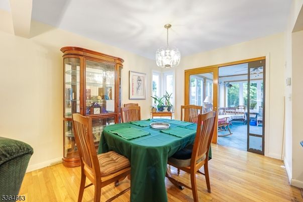 Chandelier, Dining room, Interior, Wood Texture Flooring