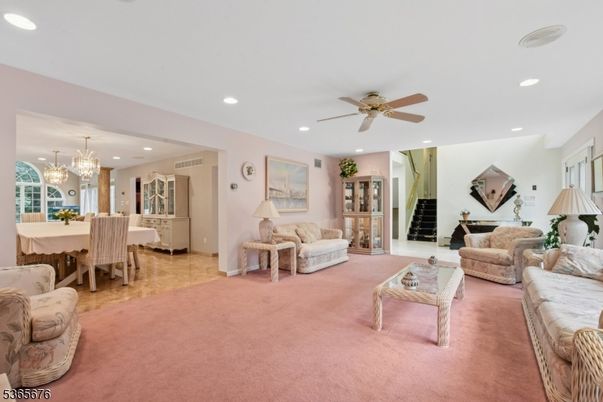 Chandelier, Dining room, Interior, Living room, Recessed Lighting