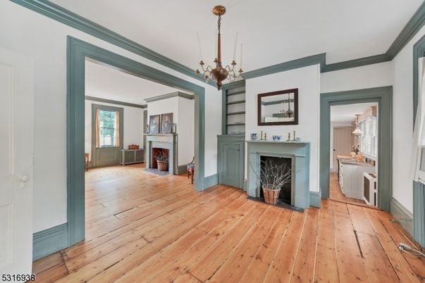 Chandelier, Fireplace, Interior, Wood Texture Flooring