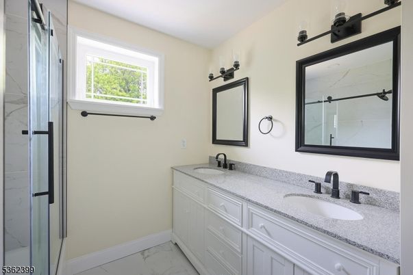 Bathroom, Dual Sink Vanities, Interior, Marble, Marble Walls