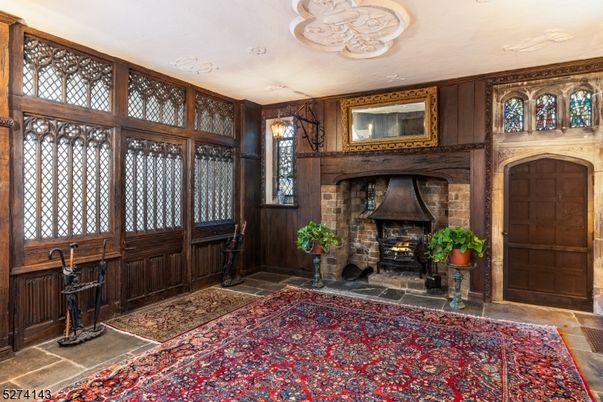 Fireplace, Interior, Wooden Walls