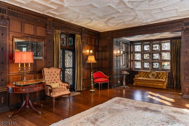 Home Office, Interior, Wood Texture Flooring, Wooden Walls