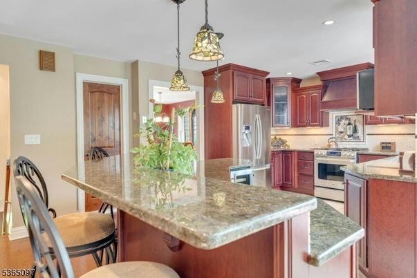 Interior, Kitchen, Pendant Lights, Recessed Lighting, Stainless Steel Appliances