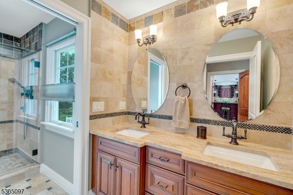 Bathroom, Dual Sink Vanities, Glass Shower, Interior
