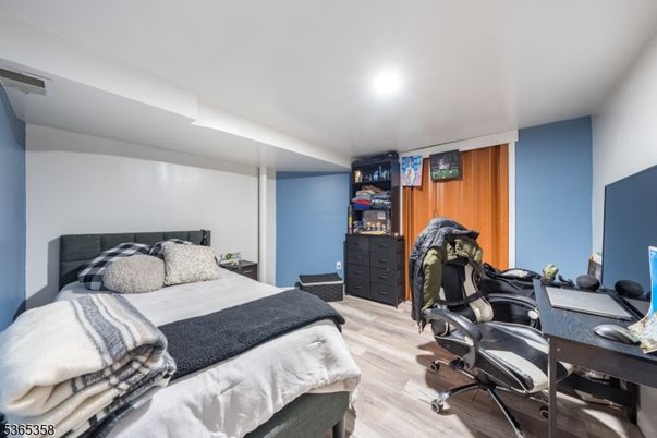 Bedroom, Home Office, Interior, Recessed Lighting, Wood Texture Flooring
