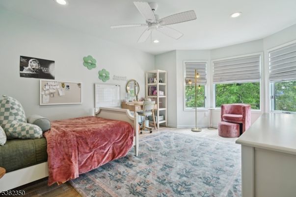 Bedroom, Home Office, Interior, Recessed Lighting, Wood Texture Flooring