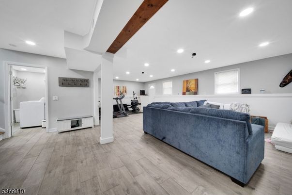 Dining room, Interior, Living room, Recessed Lighting, Wooden Beams, Wood Texture Flooring