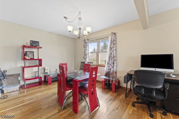 Chandelier, Home Office, Interior, Wood Texture Flooring