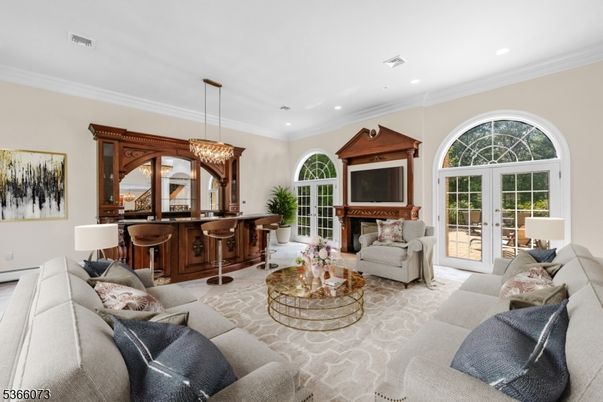 Chandelier, Interior, Living room, Recessed Lighting