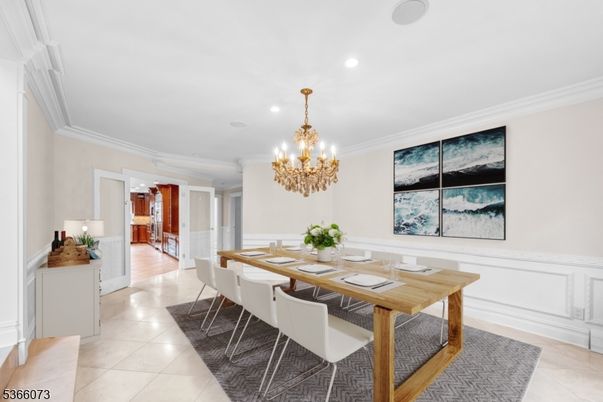 Chandelier, Dining room, Interior, Recessed Lighting