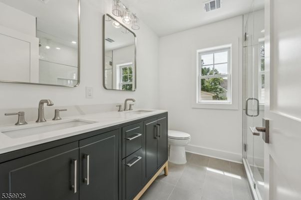 Bathroom, Dual Sink Vanities, Glass Shower, Interior