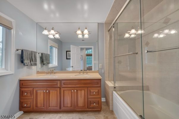 Bathroom, Dual Sink Vanities, Glass Shower, Interior