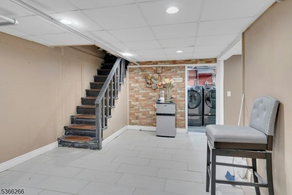 Interior, Recessed Lighting, Stone Walls, Washer