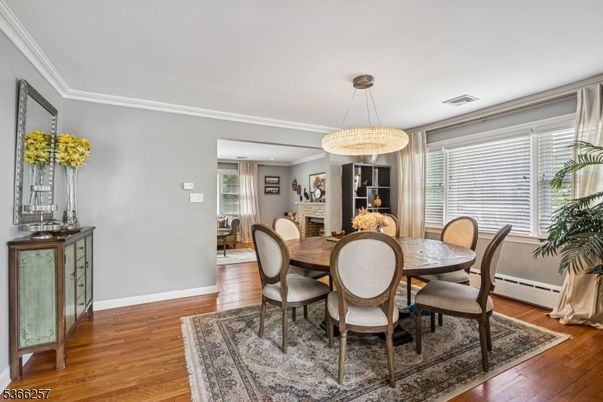Dining room, Interior, Wood Texture Flooring