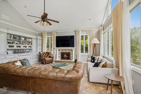 Fireplace, Interior, Living room, Recessed Lighting