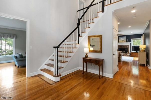 Fireplace, Interior, Recessed Lighting, Wood Texture Flooring