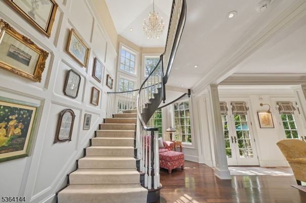 Chandelier, Interior, Recessed Lighting, Wood Texture Flooring