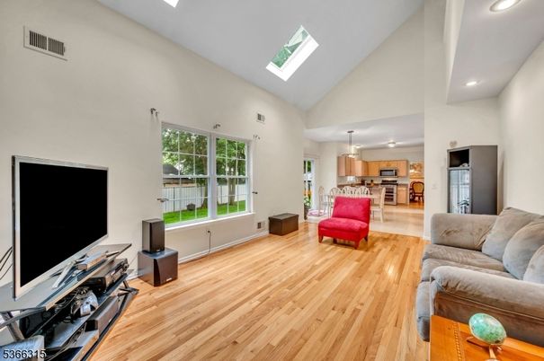 Interior, Kitchen, Living room, Pendant Lights, Recessed Lighting, Stainless Steel Appliances, Wood Texture Flooring