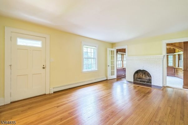 Empty room, Fireplace, Interior, Wood Texture Flooring