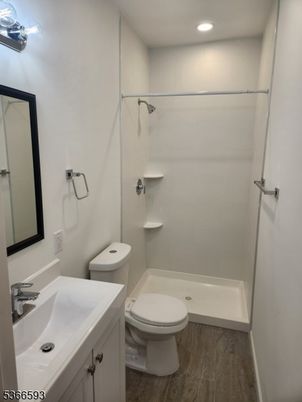 Bathroom, Interior, Recessed Lighting, Wood Texture Flooring