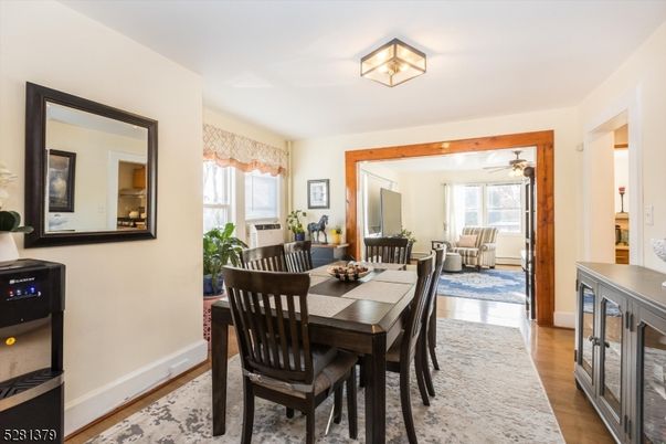 Dining room, Interior, Wood Texture Flooring