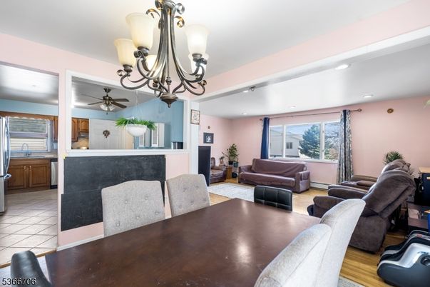 Chandelier, Dining room, Interior, Living room, Recessed Lighting