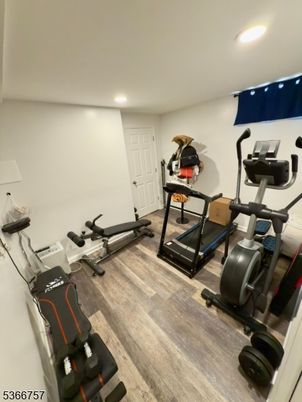 Fitness Equipment, Interior, Recessed Lighting, Wood Texture Flooring