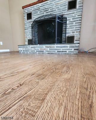 Fireplace, Interior, Stone Walls, Wood Texture Flooring